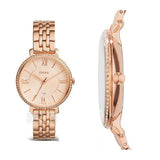 Buy Shop Fossil Jacqueline Rose Gold Dial Rose Gold Steel Strap Watch for Women - ES3632 USA Online