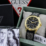 Buy Shop Guess Swirl Quartz Black Dial Black Silicone Strap Watch for Women - W1096L3 USA Online