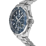Buy Shop Tag Heuer Aquaracer Blue Dial SIlver Steel Strap Watch for Men - CAY111B.BA0927 USA Online