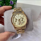 Buy Shop Michael Kors Runway Gold Dial Gold Stainless Steel Strap Watch for Women - MK5055 USA Online