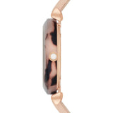 Emporio Armani Mother of Pearl Dial Beige Leather Strap Watch For Women - AR11004
