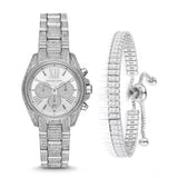 Buy Shop Michael Kors Mini Bradshaw Crystals Silver Dial Silver Steel Strap Watch For Women - MK6454 USA Online
