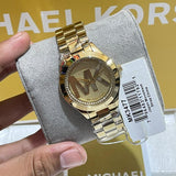 Buy Shop Michael Kors Slim Runway Gold Dial Gold Steel Strap Watch for Women - MK3477 USA Online