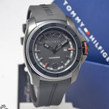 Buy Shop Tommy Hilfiger Windsurf Black Dial Black Rubber Strap Watch for Men- 1791114 USA Online