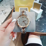 Buy Shop Michael Kors Runway Mercer Crystals Silver Dial Gold Steel Strap Watch For Women - MK6715 USA Online