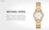 Buy Shop Michael Kors Sage Analog White Dial Gold Steel Strap Watch for Women - MK4822 USA Online