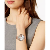 Buy Shop Fossil Jacqueline Three-Hand White Dial Rose Gold Mesh Bracelet Watch for Women - ES4534 USA Online