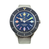 Buy Shop Breitling Superocean Heritage '57 Special Edition II Blue Dial Silver Mesh Bracelet Watch for Men - A103702A1C1A1 USA Online