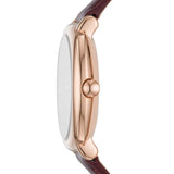 Buy Shop Marc Jacobs Mandy White Dial Brown Leather Strap Watch for Women - MJ1598 USA Online