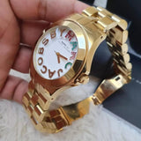Buy Shop Marc Jacobs Rivera White Dial Gold Steel Strap Watch for Women - MBM3137 USA Online
