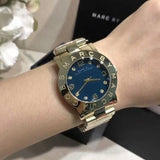 Buy Shop Marc Jacobs Amy Green Dial Gold Steel Strap Watch for Women - MBM8619 USA Online