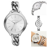 Buy Shop Michael Kors Slim Runway Silver Dial Silver Steel Strap Watch for Women - MK3279 USA Online