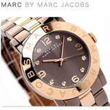 Buy Shop Marc Jacobs Amy Grey Dial Two Tone Steel Strap Watch for Women - MBM3195 USA Online
