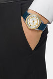 Buy Shop Versace Viamond Quartz White Dial Blue Leather Strap Watch For Men - VEPO00120 USA Online