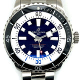 Breitling Superocean Automatic 44mm Blue Dial Silver Steel Strap Watch for Men - A17376211C1A1