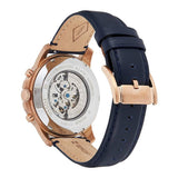 Buy Shop Fossil Grant Automatic Blue Dial Blue Leather Strap Watch for Men - ME3029 USA Online