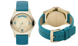 Buy Shop Marc Jacobs Baby Dave Gold Dial Blue Leather Strap Watch for Women - MBM1263 USA Online