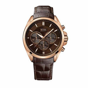 Buy Shop Hugo Boss Driver Chronograph Brown Dial Brown Leather Strap Watch For Men - HB1513093 USA Online