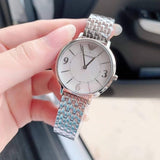 Buy Shop Emporio Armani Kappa Mother of Pearl Dial Silver Steel Watch For Women - AR2507 USA Online