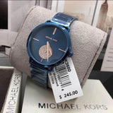 Buy Shop Michael Kors Portia Blue Dial Blue Stainless Steel Strap Watch for Women - MK3680 USA Online