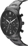 Buy Shop Fossil Neutra Chronograph Black Dial Black Steel Strap Watch for Men - FS5474 USA Online