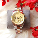Buy Shop Michael Kors Runway Gold Dial Two Tone Steel Strap Watch for Women - MK5137 USA Online