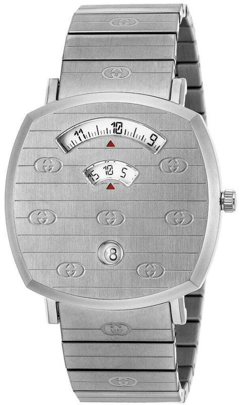 Buy Shop Gucci Grip Quartz Silver Dial Silver Steel Strap Watch For Women - YA157410 USA Online