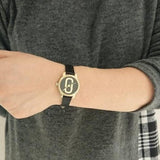 Buy Shop Marc Jacobs Corie Black Dial Black Leather Strap Watch for Women - MJ1580 USA Online