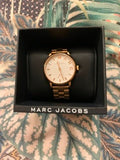 Marc Jacobs Baker White Dial Rose Gold Steel Strap Watch for Women - MBM3244