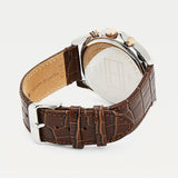 Buy Shop Tommy Hilfiger Baker Chronograph White Dial Brown Leather Strap Watch For Men - 1710450 USA Online