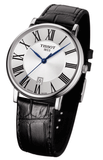 Buy Shop Tissot Carson Premium Silver Dial Black Leather Strap Watch For Men - T122.410.16.033.00 USA Online