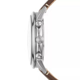 Buy Shop Fossil Townsman Chronograph White Dial Brown Leather Strap Watch for Men - FS5350 USA Online