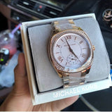 Buy Shop Michael Kors Bryn Rose Gold Dial Two Tone Steel Strap Watch for Women - MK6135 USA Online