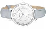 Buy Shop Fossil Jacqueline White Dial Light Blue Leather Strap Watch for Women - ES3821 USA Online