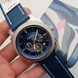 Buy Shop Fossil Machine Chronograph Blue Dial Blue Leather Strap Watch for Men - FS5262 USA Online