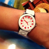 Buy Shop Marc Jacobs Pelly White Dial White Silicone Strap Watch for Women - MBM2588 USA Online
