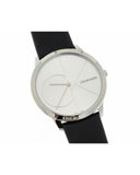 Buy Shop Calvin Klein Minimal Silver Dial Black Leather Strap Watch for Men - K3M211CY USA Online