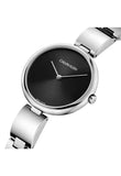 Buy Shop Calvin Klein Wavy Black Dial Silver Steel Strap Watch for Women - K9U23141 USA Online