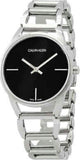 Buy Shop Calvin Klein Stately Black Dial Silver Steel Strap Watch for Women - K3G23121 USA Online