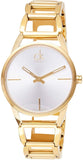 Buy Shop Calvin Klein Stately Silver Dial Gold Steel Strap Watch for Women - K3G23526 USA Online