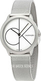 Buy Shop Calvin Klein Minimal Silver Dial Silver Mesh Bracelet Watch for Women - K3M2212Z USA Online