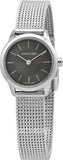 Buy Shop Calvin Klein Minimal Grey Dial Silver Mesh Bracelet Watch for Women - K3M23124 USA Online