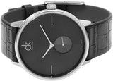 Buy Shop Calvin Klein Accent Black Dial Black Leather Strap Watch for Men - K2Y211C3 USA Online