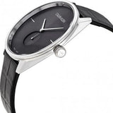 Buy Shop Calvin Klein Accent Black Dial Black Leather Strap Watch for Men - K2Y211C3 USA Online