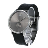 Buy Shop Calvin Klein Accent Black Dial Black Leather Strap Watch for Men - K2Y211C3 USA Online