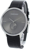 Buy Shop Calvin Klein Accent Black Dial Black Leather Strap Watch for Men - K2Y211C3 USA Online