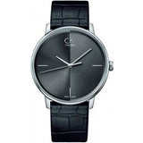 Buy Shop Calvin Klein Accent Black Dial Black Leather Strap Watch for Men - K2Y211C3 USA Online