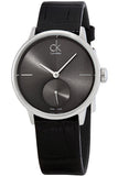 Buy Shop Calvin Klein Accent Black Dial Black Leather Strap Watch for Men - K2Y211C3 USA Online