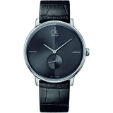 Buy Shop Calvin Klein Accent Black Dial Black Leather Strap Watch for Men - K2Y211C3 USA Online