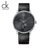 Buy Shop Calvin Klein Accent Black Dial Black Leather Strap Watch for Men - K2Y211C3 USA Online